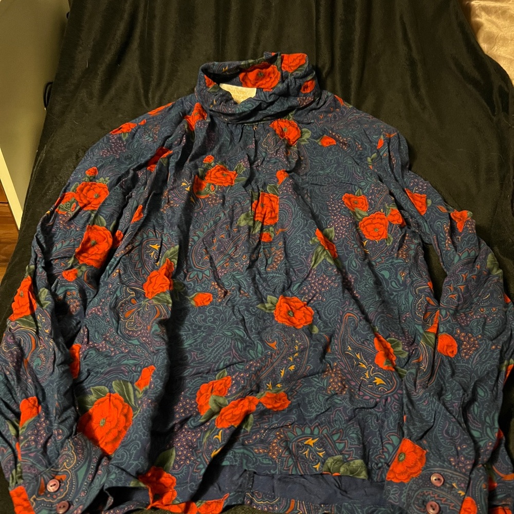 Vintage 80’s Country Sophisticates Pendleton Rose Paisley Blouse Sz Sm/M